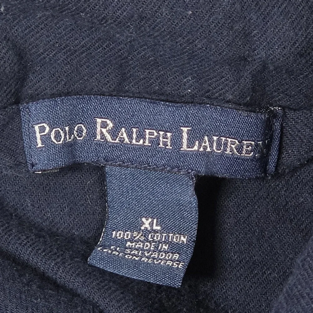 Polo Ralph Lauren Navy Blue Oxford Long Sleeve Button Up Shirt Mens XL Pony Logo